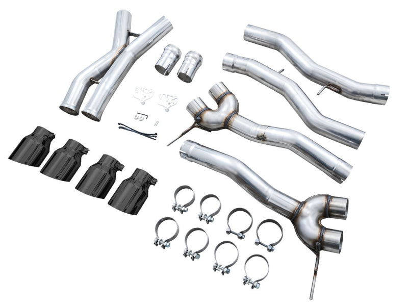 AWE Tuning Track Edition Cat-Back Exhaust for BMW G8X M3/M4 - Diamond Black Tips Catback AWE Tuning