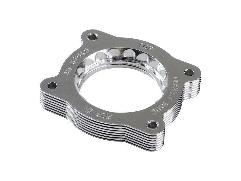 aFe 07-13 Chevrolet Silverado 1500/GMC Sierra 1500 Silver Bullet Throttle Body Spacer - Silver Throttle Body Spacers aFe