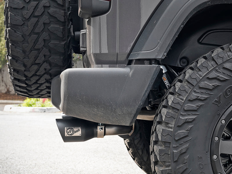 aFe Rebel Series 2.5in 409 SS Cat-Back Exhaust w/ Black Tips 18-19 Jeep Wrangler (JL) V6 3.6L Catback aFe