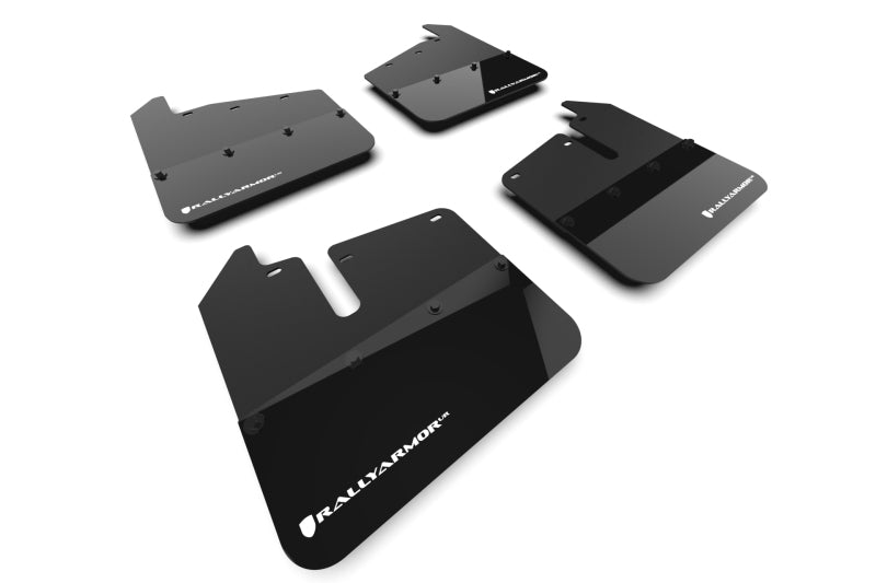 Rally Armor 20-26 GMC Sierra 2500/3500 HD Denali Black Mud Flap w/White Logo Mud Flaps Rally Armor