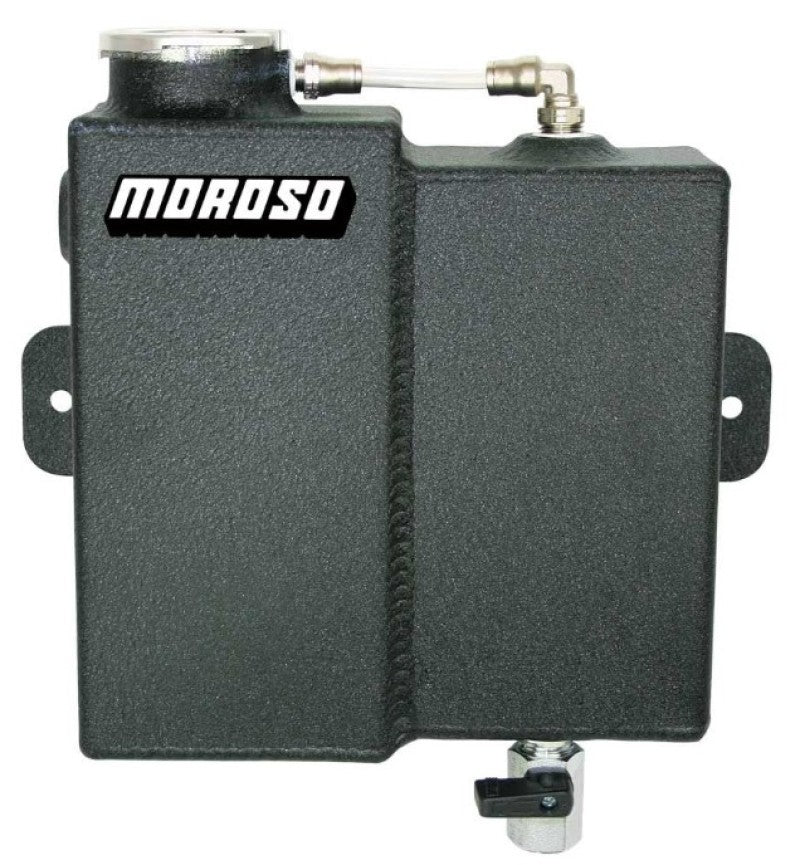 Moroso Universal Dual Coolant Expansion/Recovery Catch Tank - Black Powder Coat Expansion Tanks Moroso