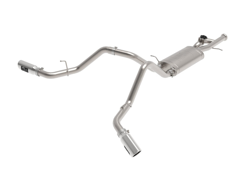 aFe Gemini XV Cat-Back Exhaust System GM Trucks 09-18 V6-4.3/V8-4.8/5.3L- Cut-Out Polished Catback aFe
