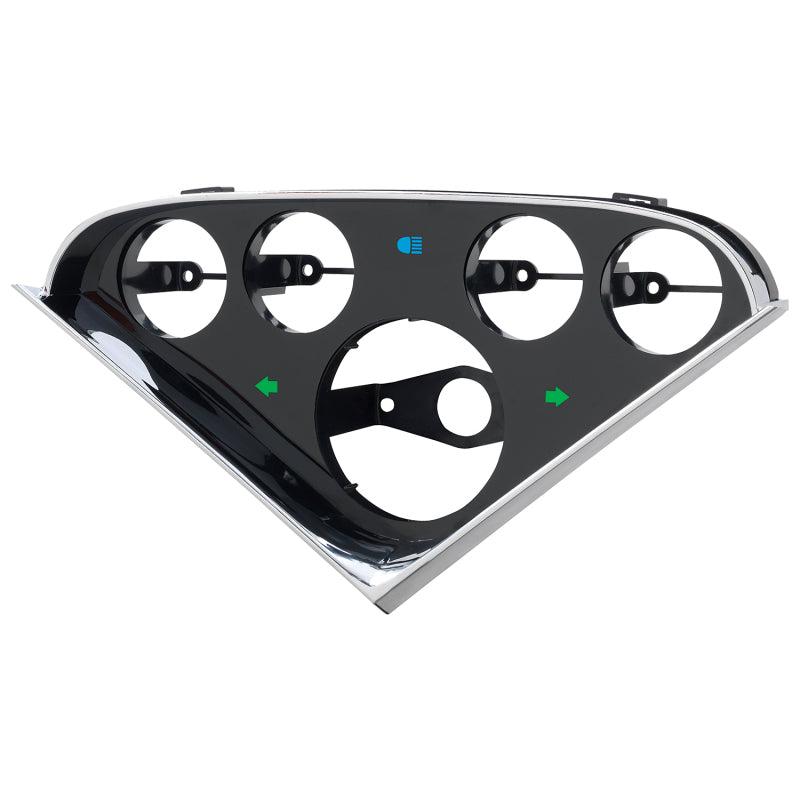Autometer 55-59 Chevy Trucks 5-Gauge Dash Panel (Fits one 3-3/8in Tach/Speedo four 2-1/16in Gauges) Gauge Pods AutoMeter