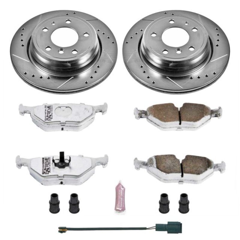 Power Stop 94-95 BMW 540i Rear Z26 Street Warrior Brake Kit Brake Kits - Performance D&S PowerStop