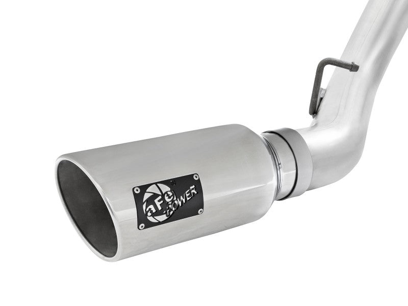 aFe Atlas Exhaust 4in Dual DPF-Back Al Steel w/ Pol Tips 16-17 GM Diesel Truck V8-6.6L (td) LML DPF Back aFe