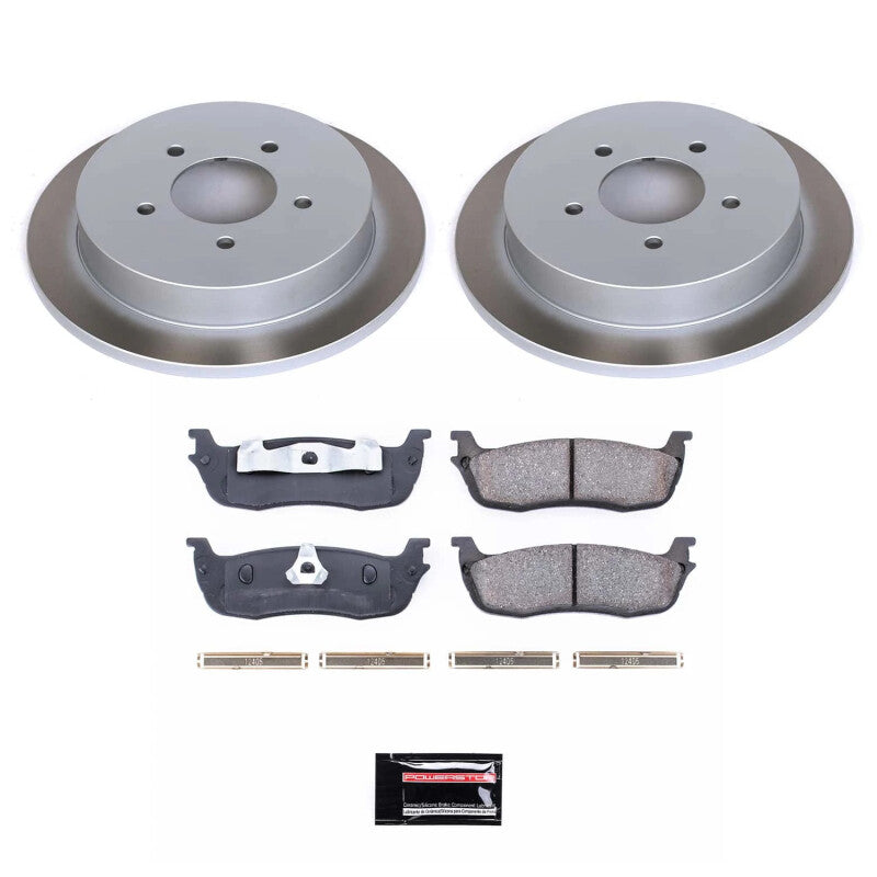 Power Stop 98-00 Lincoln Navigator Rear Semi-Coated Rotor Kit Brake Kits - Performance Blank PowerStop