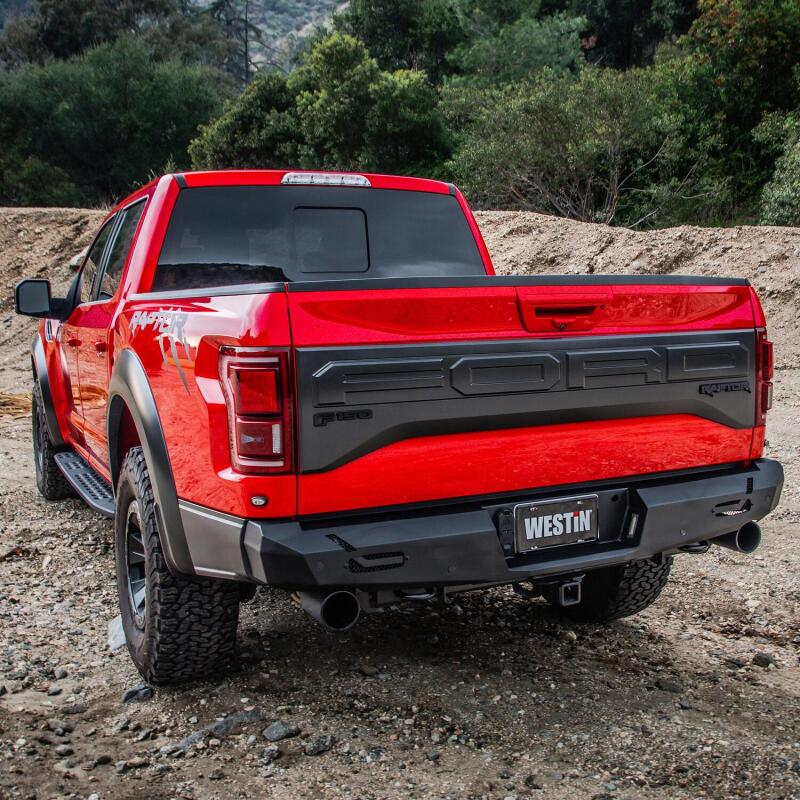 Westin 17-20 Ford F-150 Raptor Pro-Series Rear Bumper - Textured Black Bumpers - Steel Westin