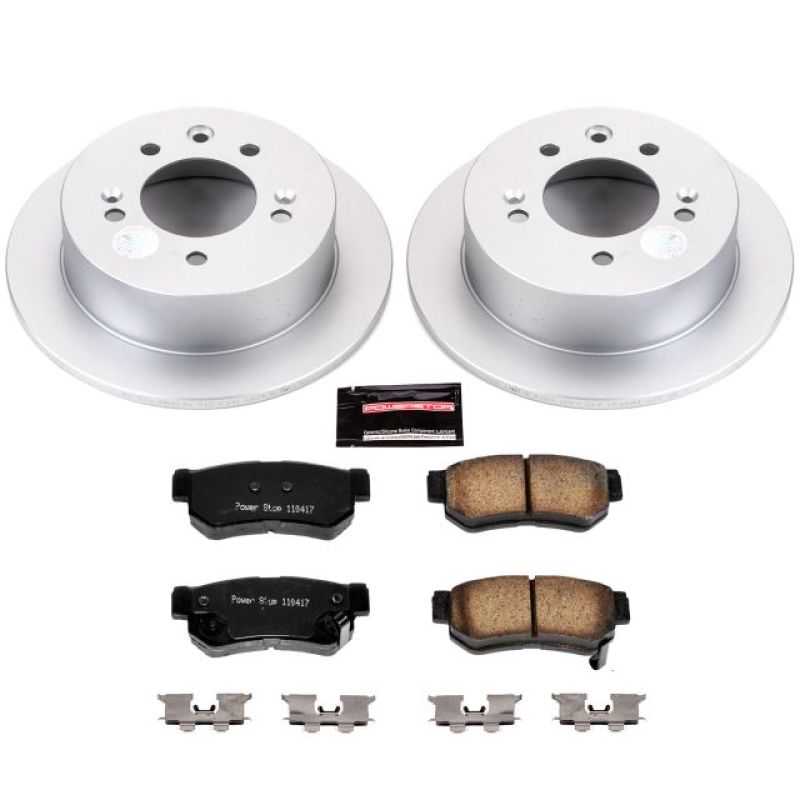 Power Stop 07-10 Hyundai Elantra Rear Z17 Evolution Geomet Coated Brake Kit Brake Kits - Performance Blank PowerStop