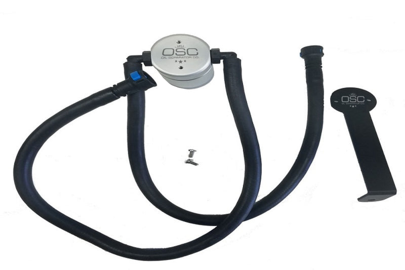 J&L 12-15 Chevrolet Camaro ZL1 6.2L Passenger Side Oil Separator 3.0 - Clear Anodized Oil Separators J&L