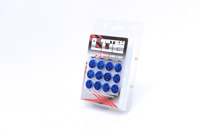 Wheel Mate Monster Lug Caps M14x1.50 Set of 20 - Blue - Plastic Lug Nuts Wheel Mate