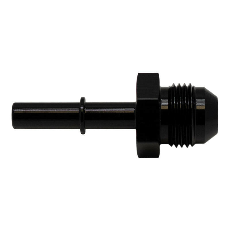 DeatschWerks 8AN Male Flare to 5/16in Male EFI Quick Connect Adapter - Anodized Matte Black Fuel Components Misc DeatschWerks