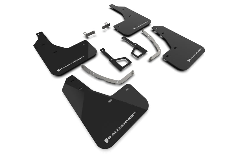 Rally Armor 2025 Hyundai Ioniq 5 XRT Black Mud Flap White Logo Mud Flaps Rally Armor