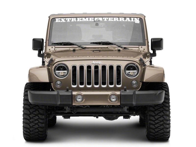 Raxiom 97-18 Jeep Wrangler TJ & JK Axial 7-In LED Headlights w/ DRL - Black Housing (Clear Lens) Headlights Raxiom