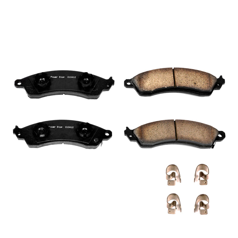 Power Stop 87-92 Chevrolet Camaro Front Z17 Evolution Ceramic Brake Pads w/Hardware Brake Pads - OE PowerStop
