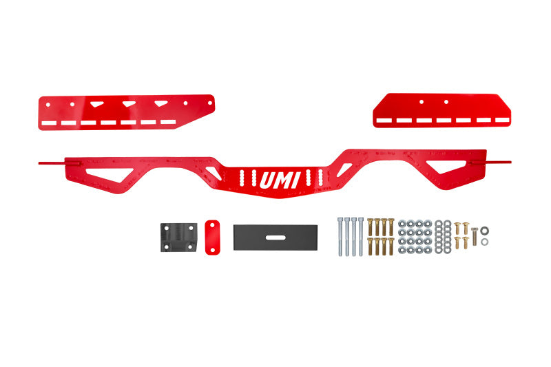 UMI Performance 78-88 GM G-Body Modular Adjustable Transmission Crossmember - Red Crossmembers UMI Performance