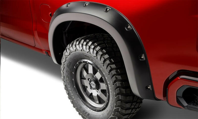 Bushwacker 19-21 Chevrolet Silverado 1500 Pocket Style Flares 4pc - Black Fender Flares Bushwacker