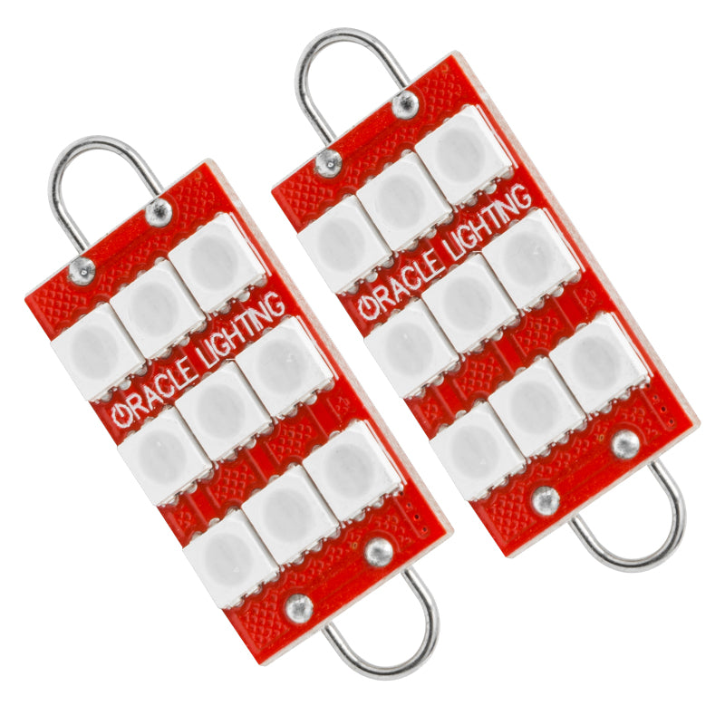 Oracle 44MM 6 LED 3 Chip - Loop Festoon Bulbs (Pair) - Red Bulbs ORACLE Lighting