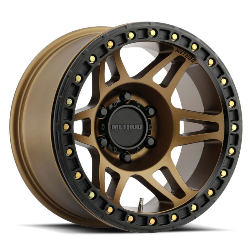 Method MR106 Beadlock 17x9 -44mm Offset 8x6.5 130.81mm CB Method Bronze w/BH-H36125 Wheel Wheels - Cast Method Wheels