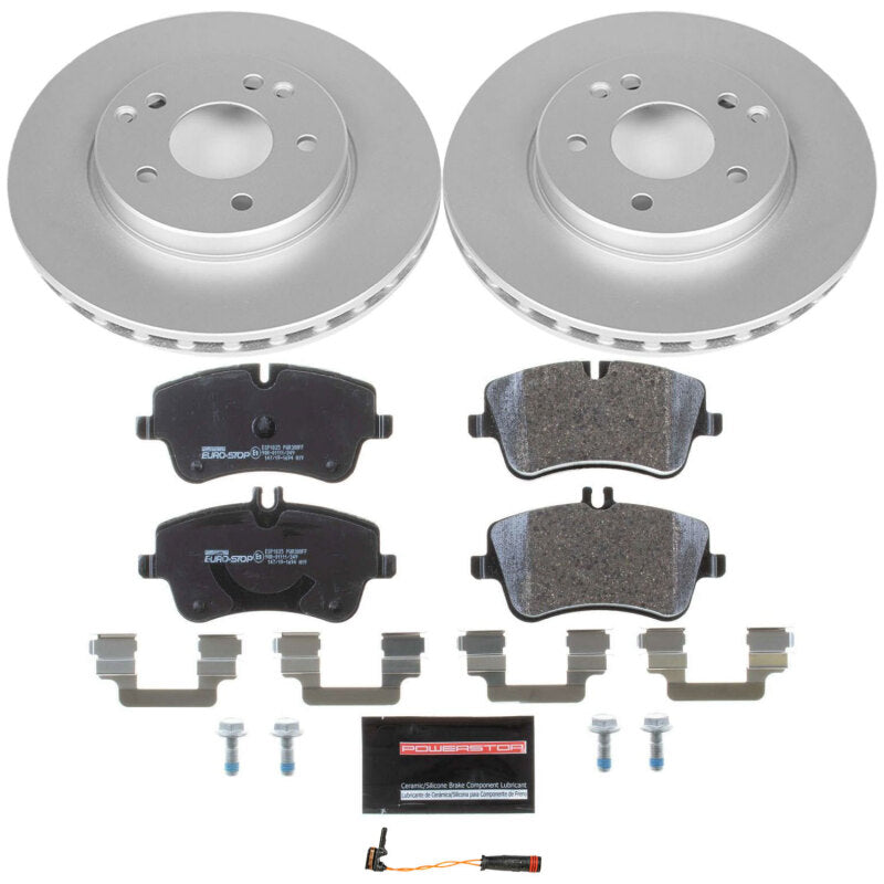 Power Stop 02-05 Mercedes-Benz C230 Front Euro-Stop Brake Kit Brake Kits - OE PowerStop