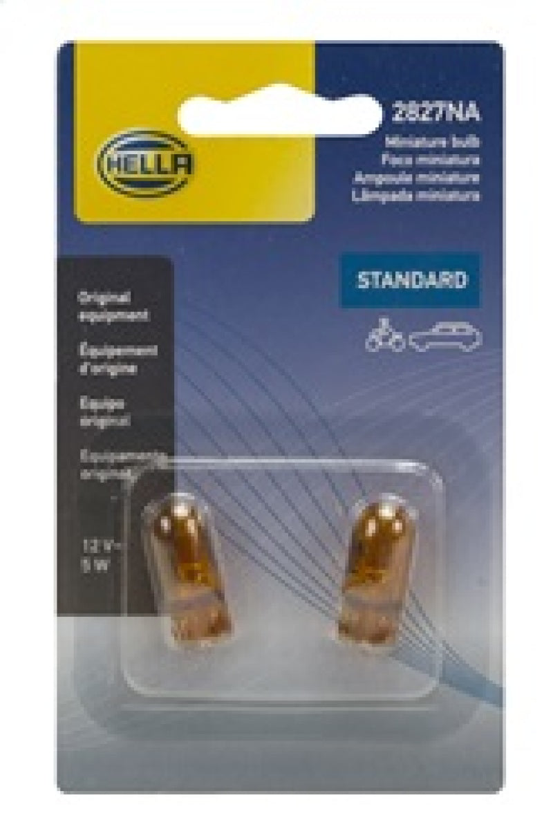 Hella Bulb 2827Na 12V 5W W21X95D Namber (2) Bulbs Hella