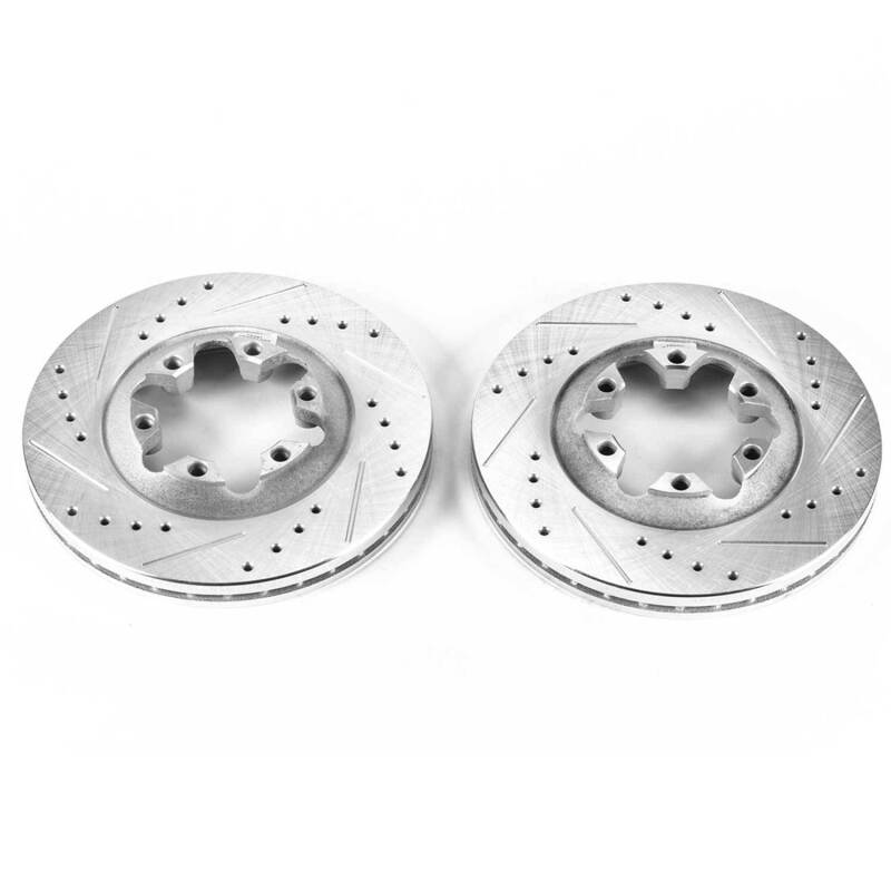 Power Stop 04-08 Chevrolet Colorado Front Evolution Drilled & Slotted Rotors - Pair Brake Rotors - Slot & Drilled PowerStop