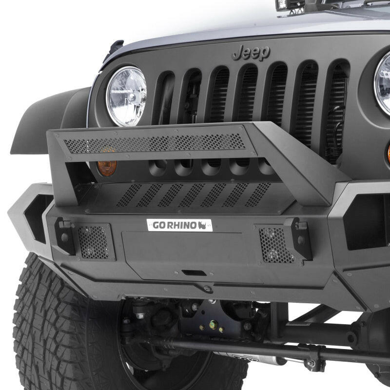 Go Rhino 07-20 Jeep Wrangler JL/JLU/JK/JKU/Gladiator JT Trailline 20 Light Mount Bar Bumpers - Steel Go Rhino