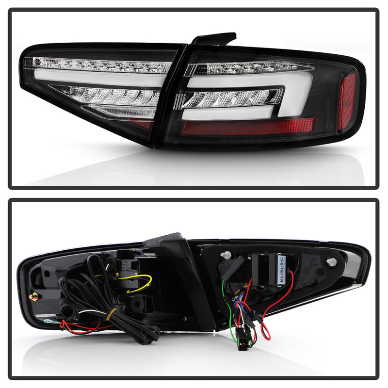 Spyder 13-16 Audi A4 4DR LED Tail Lights LED Clear Reverse Lights - Black ALT-YD-AA413-SEQ-BK Tail Lights SPYDER