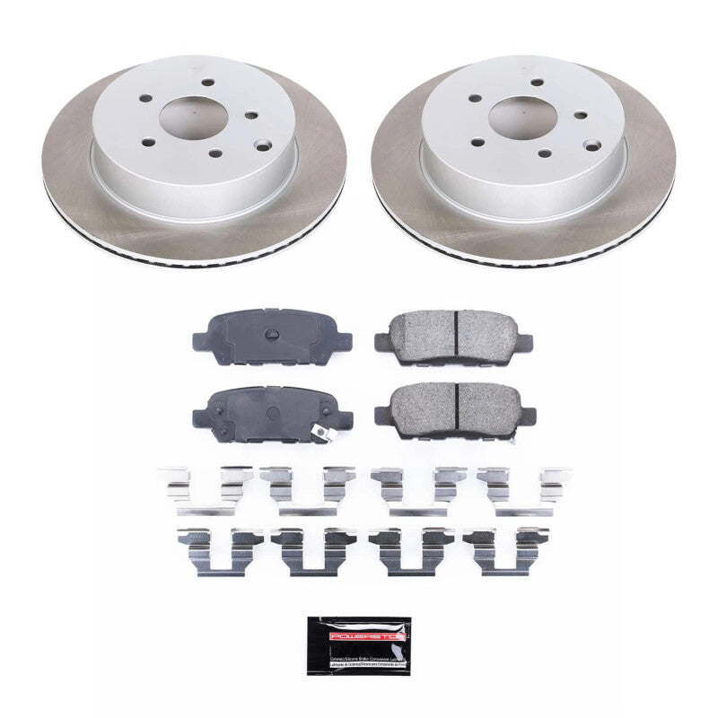 Power Stop 11-17 Nissan Quest Rear Semi-Coated Rotor Kit Brake Kits - Performance Blank PowerStop