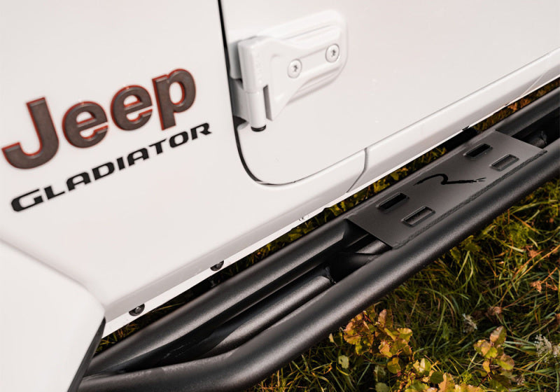 Rampage 20-22 Jeep Gladiator SRS Sidebar Rock Crawler Steps - Black Side Steps Rampage