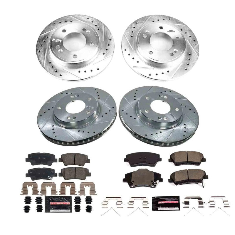 Power Stop 2023 Kia Niro Front and Rear Z23 Evolution Brake Kit Brake Kits - Performance D&S PowerStop