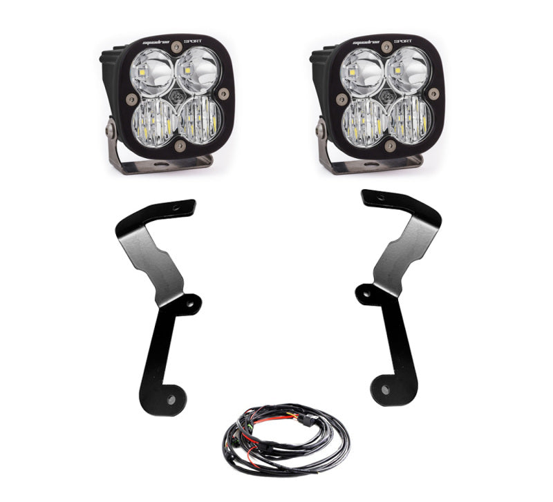 Baja Designs 19-22 GMC Sierra 1500 Squadron Sport A-Pillar Light Kit Light Mounts Baja Designs