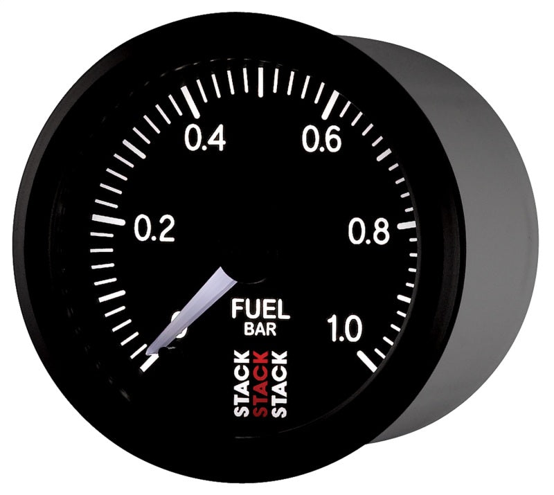 Autometer Stack 52mm 0-1 Bar M10 Male Pro Stepper Motor Fuel Pressure Gauge - Black Gauges AutoMeter