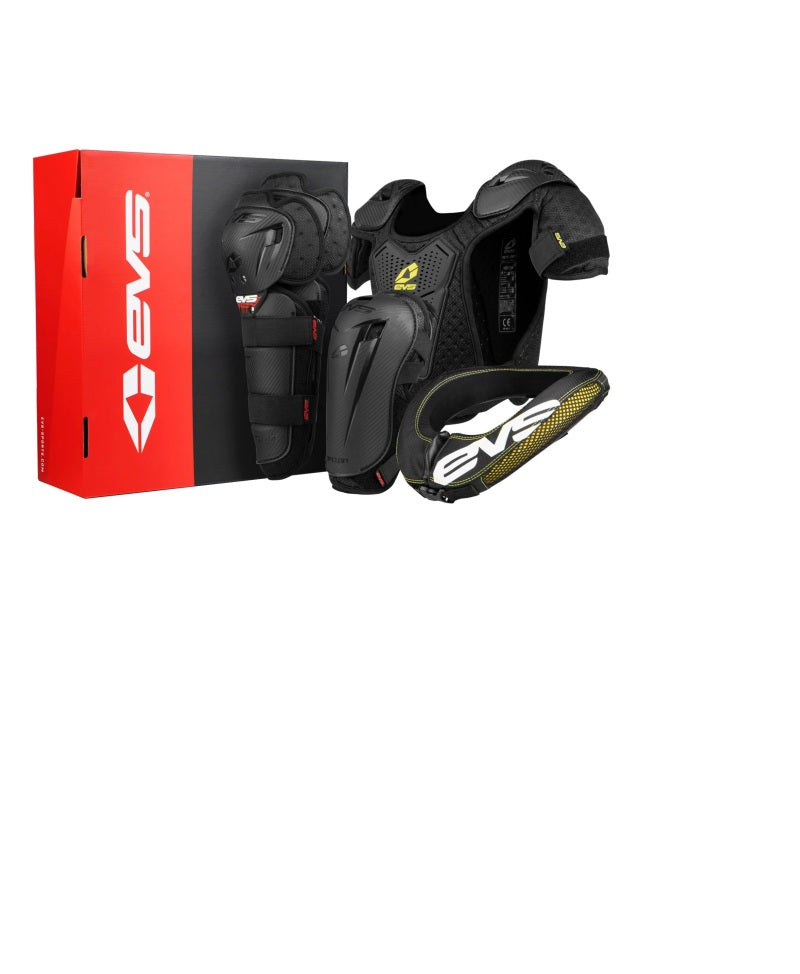 EVS Slam Combo(Option Knee/ Option Elbow/ R2 Collar/Bantam Deflector) Black - Youth Body Protection EVS