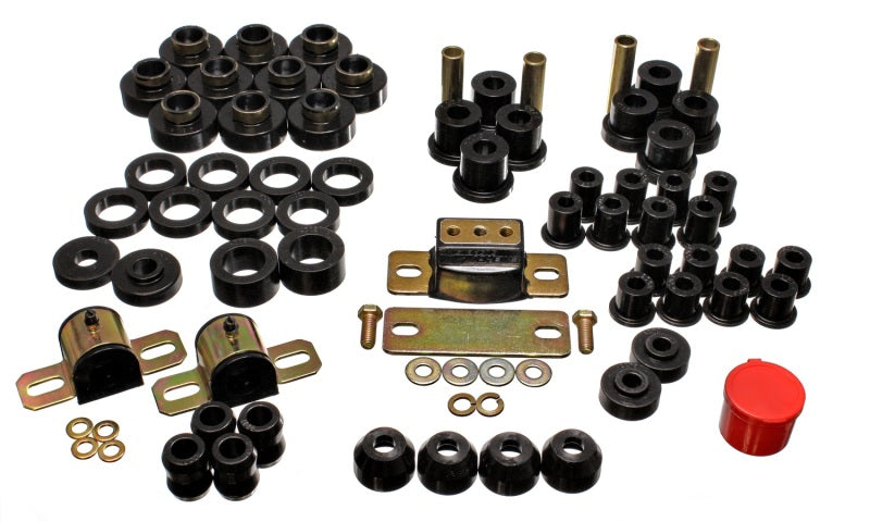 Energy Suspension 80-86 Jeep CJ7 Black Hyper-Flex Master Bushing Set Bushings - Full Vehicle Kits Energy Suspension