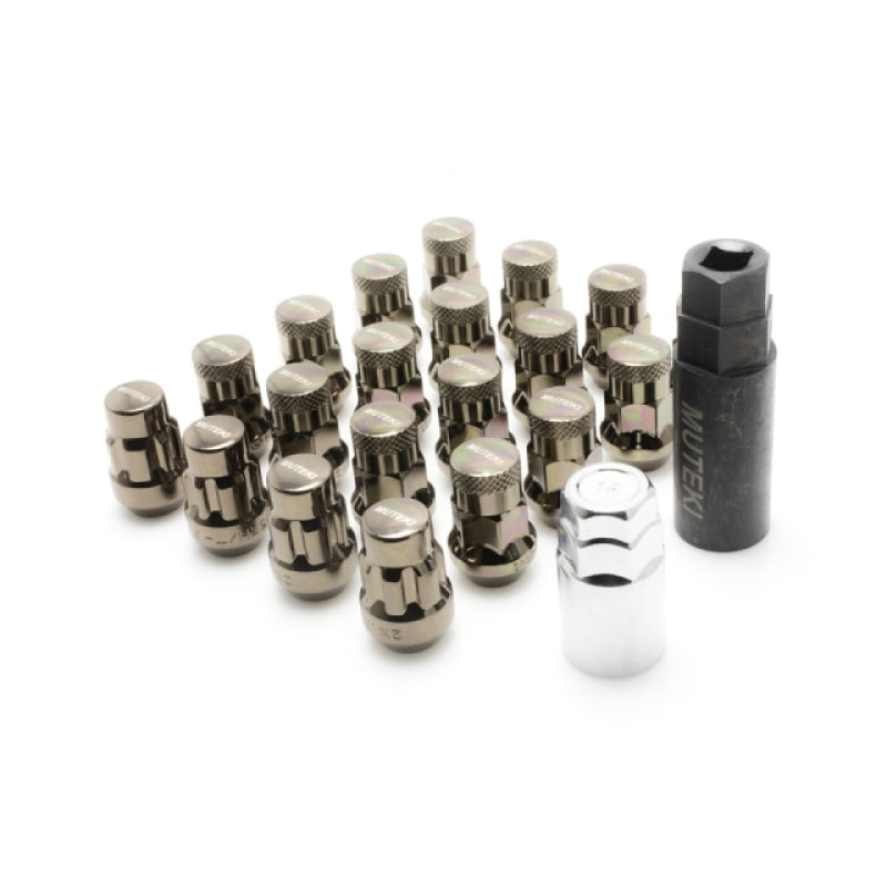 Wheel Mate Muteki SR35 Close End Lug Nuts w/ Lock Set - Chrome 12x1.50 35mm Lug Nuts Wheel Mate
