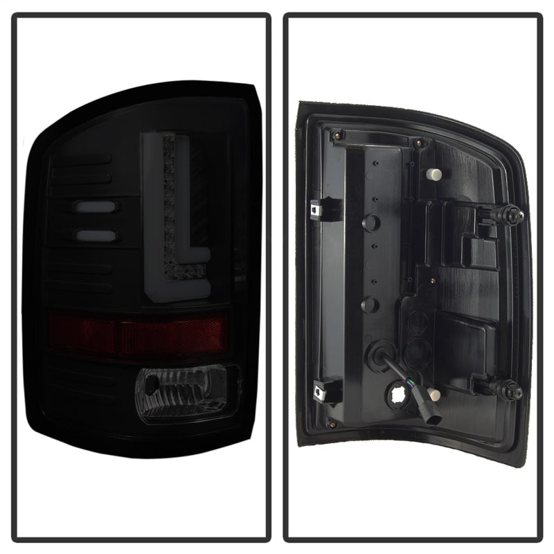 Spyder GMC Sierra 2016-2017 Light Bar LED Tail Lights - Black Smoke ALT-YD-GS16-LED-BSM Tail Lights SPYDER
