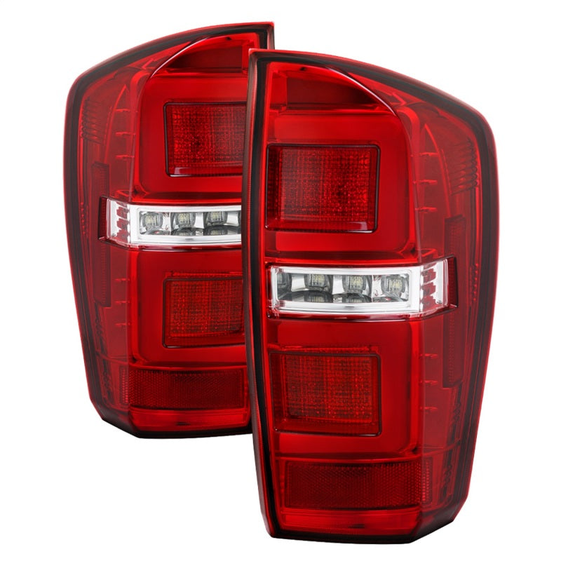 Spyder 16-17 Toyota Tacoma LED Tail Lights - Red Clear (ALT-YD-TT16-LED-RC) Tail Lights SPYDER