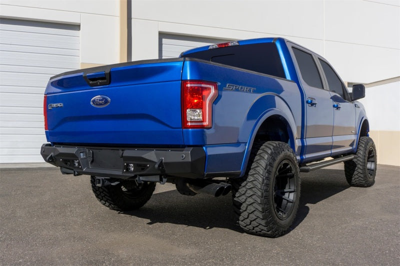 Addictive Desert Designs 15-18 Ford F-150 Stealth Fighter Rear Bumper w/ Backup Sensor Cutout Bumpers - Steel Addictive Desert Designs