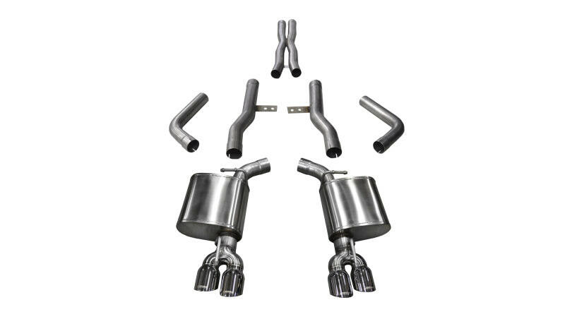 Corsa 2015-2023 Dodge Challenger Hellcat Dual Rear Exit Extreme Exhaust w/ 3.5in Polished Tips Catback CORSA Performance