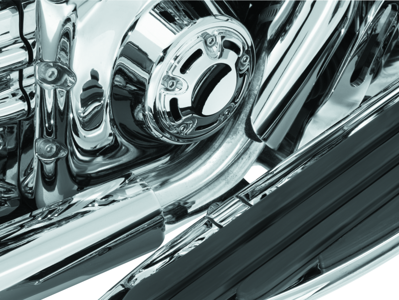 Kuryakyn Bridge The Gap Heat Shield 93-08 Touring Models Chrome Heat Shields Kuryakyn