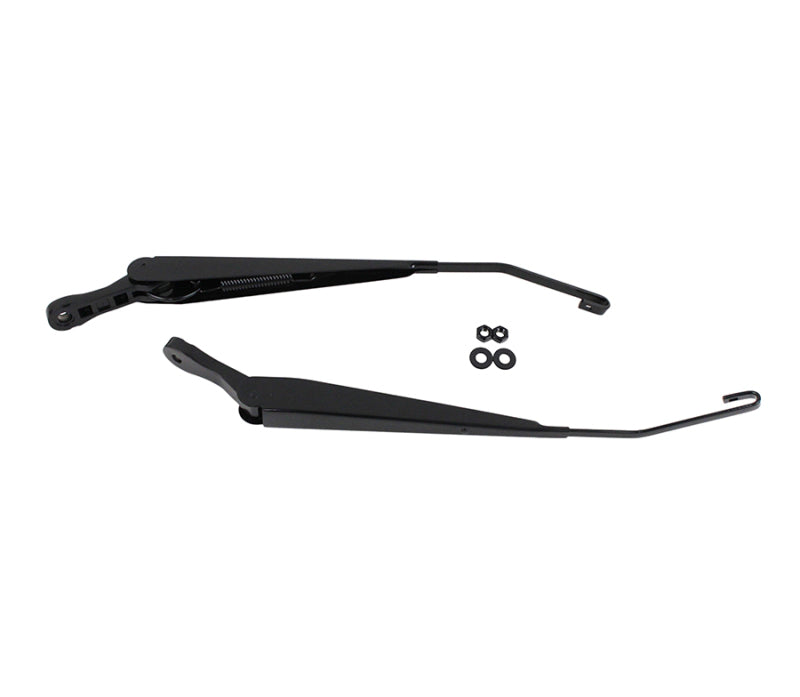 Kentrol 07-18 Jeep Wrangler JK Windshield Wiper Arms Pair - Powdercoat Black Windows Kentrol