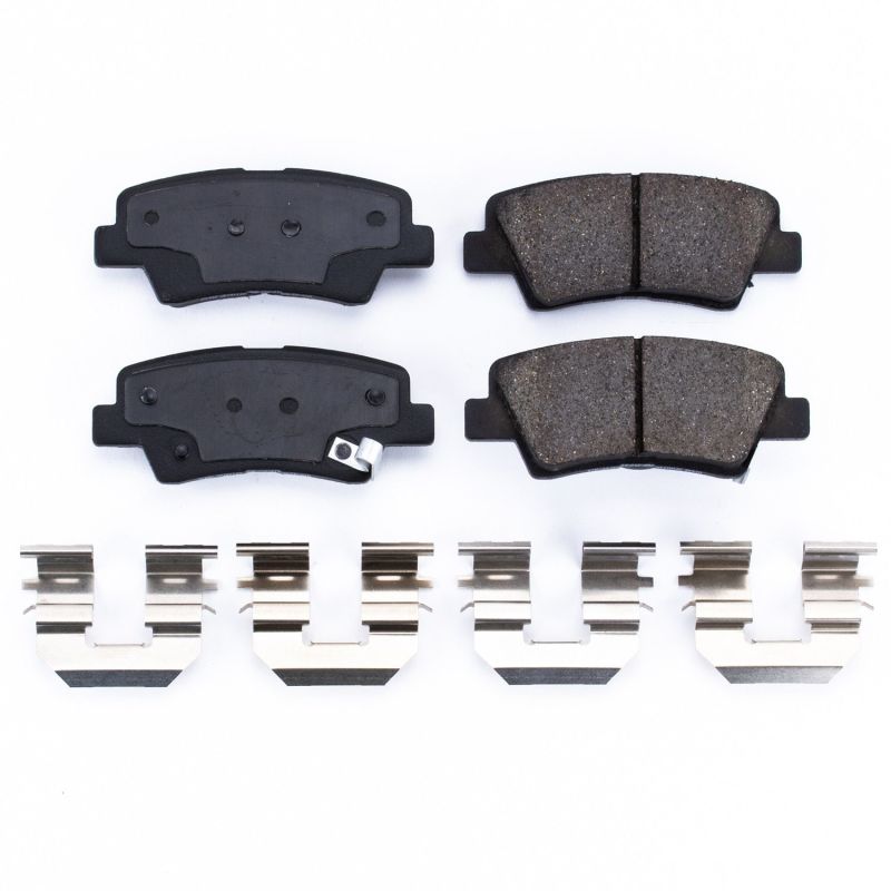 Power Stop 09-11 Hyundai Azera Rear Z17 Evolution Ceramic Brake Pads w/Hardware Brake Pads - OE PowerStop