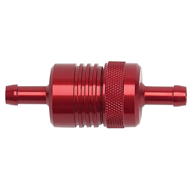 Russell Performance Red Street Fuel Filter (3in Length 1-1/8in diameter 5/16in inlet/outlet) Fuel Filters Russell