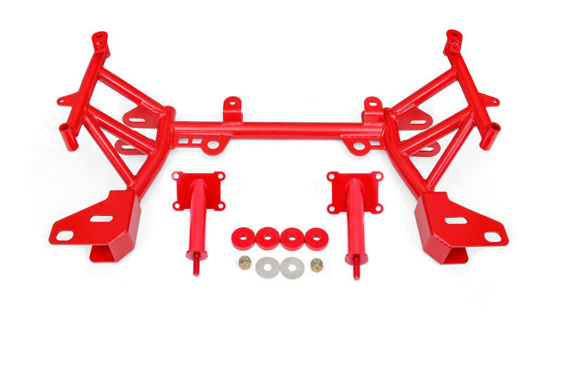 BMR 93-02 4th Gen F-Body K-member Low Mount Turbo LS1 Motor Mounts Standard Rack Mounts - Red Crossmembers BMR Suspension