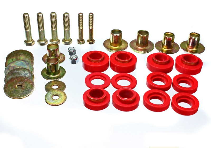 Energy Suspension Firebird Body Mount Set - Red Bushing Kits Energy Suspension