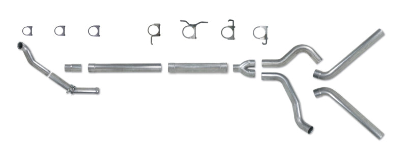 Diamond Eye KIT 4in TB MFLR RPLCMENT PIPE DUAL SS 94-97 5 7 3L F250/F350 PWRSTROKE NFS W CARB STDS Turbo Back Diamond Eye Performance