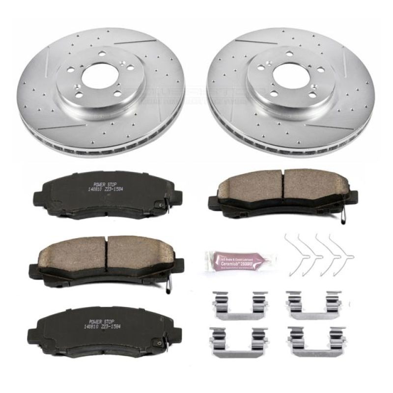 Power Stop 12-14 Honda Ridgeline Front Z23 Evolution Sport Brake Kit Brake Kits - Performance D&S PowerStop
