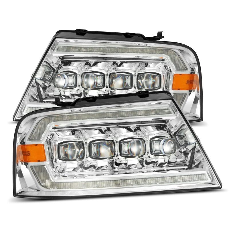 AlphaRex 04-08 Ford F150 / 06-08 Lincoln Mark LT NOVA LED Proj Headlights Chrome w/Activ Light/Seq Headlights AlphaRex