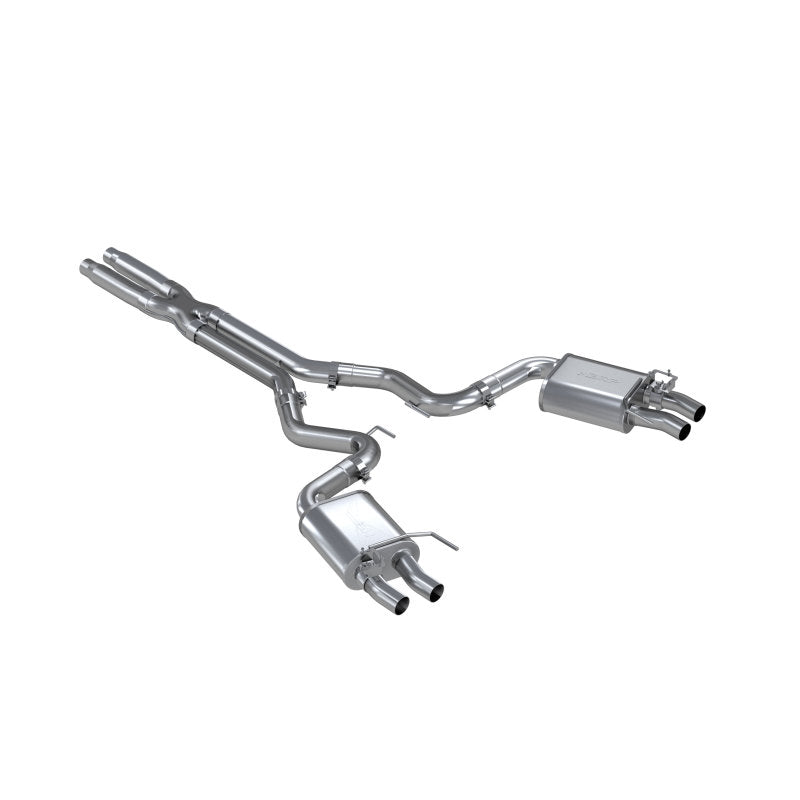 MBRP 16-20 Ford GT350/GT350R Dual Quad Split Rear Outlet 3in Cat Back T304 Exhaust Catback MBRP
