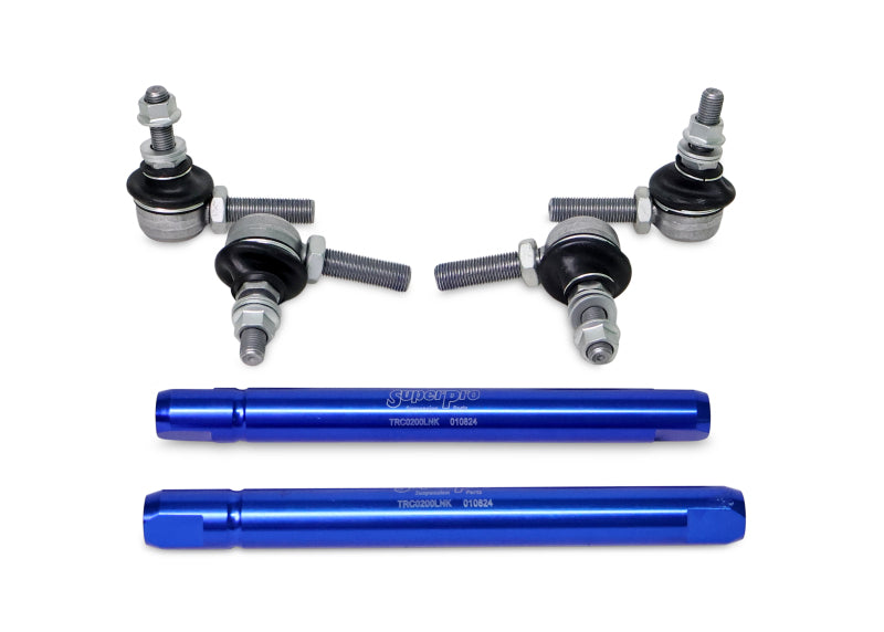 SuperPro 2004 Mazda 3 i Front HD Adjustable End Link Set (10mm Studs 254mm to 305mm) Sway Bar Endlinks Superpro